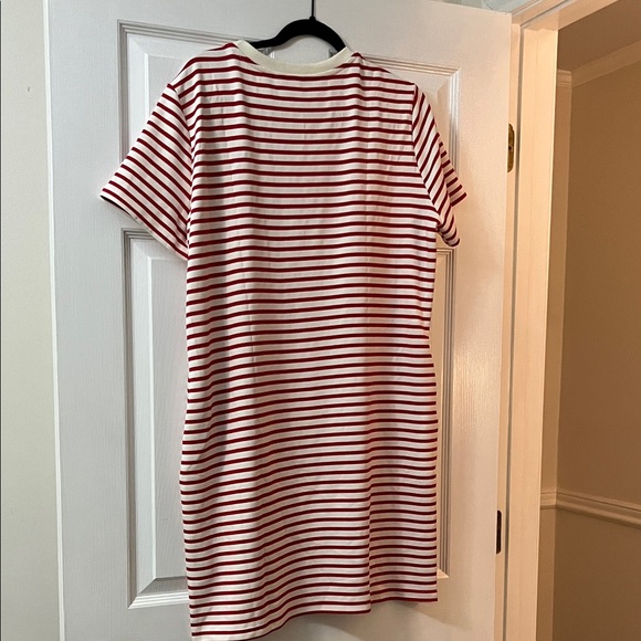 Amazon Red and White Striped Midi Dress - Picture 5 of 5